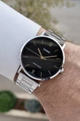 Casio CSISTE182 Kadranı Siyah Kordonu Gümüş Renk Hediye Paketli Erkek Kol Saati thumbnail 3