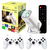 4K Oyun Konsollu Projeksiyon Bluetooth Wifi Destekli Taşınabilir Sinema Netflix Youtube Dolby Destekli Projektör - 1