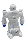 Çarp Dön Sesli Işıklı Robot 16 Cm Beyaz - 5