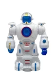 Çarp Dön Sesli Işıklı Robot 16 Cm Beyaz - 1