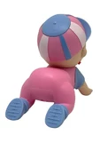 Kutulu Pilli Emekleyen Kasketli Pembe Bebek 11 Cm - 4
