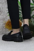 Fort 429003 Siyah Rahat Kalın Taban Loafer Kadın Ayakkabı - 4