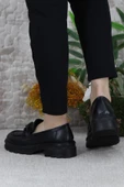 Fort 429002 Siyah Toka Detaylı Rahat Loafer Kadın Ayakkabı thumbnail 4