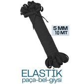 ModaCar Yassı Bel Paça Giysi Lastiği 10 Mt 5 mm SİYAH - 1