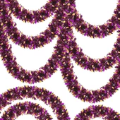 Mor Turuncu Renk 4 cm Genişlik Garland Çift Renk Sim Süs 180 cm - 1