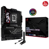 ASUS ROG MAXIMUS Z890 HERO, 8800MHz, 4xDDR5,  6x M.2, HDMI, 2xThunderbolt, 4xType-C, Wi-Fi 7, Bluetooth 5.4, Intel Core Ultra CPUSeri 2, LGA1851 Soket, Gaming Anakart - 1