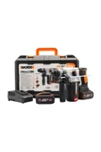 Wx380 20volt 4.0ah. 2.2j Li-ion Çift Akülü Şarjlı Profesyonel Sds-plus Pnömatik Kırıcı/delici - 1