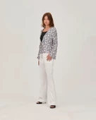 Astarlı Fermuarlı Bol Paça Pantolon - 4