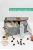 MORDESİGN Saklama Kutusu,  Dolap İçi Çamaşır/Oyuncak Düzenleyici, Yenidoğan İçin Kapaklı Keçe Organizer - 1