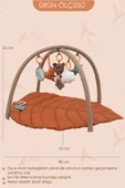 MORDESİGN Bebek Oyun Alanı,Ayı Bebek Aktivite Matı,Yaprak Oyun Matı, Bebek Egzersiz Set,Baby Gym Seri, Kiremit - 3