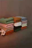 MORDESİGN %100 Pamuk 4 Katlı Müslin Bebek Battaniyesi, 100x120 cm Müslin Örtü, Yenidoğan Kundak, Soft Seri - 4