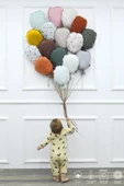 MORDESİGN Çocuk Odası Dekorasyonu 3'lü Balon Set, Bebek Odası Dekoratif Balon, Duvar Dekorasyonu - 2