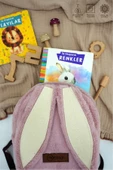 MORDESİGN Sevimli Tavşan Çocuk Sırt Çantası: Kreş/Anasınıfı İçin Peluş Kumaş Çanta, Morbunny Serisi - 4