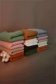 MORDESİGN %100 Pamuk 4 Katlı Müslin Bebek Battaniyesi, 100x120 cm Müslin Örtü, Yenidoğan Kundak, Soft Seri - 4