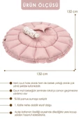 MORDESİGN Bebek Yatağı ve Oyun Halısı, Babynest, Yenidoğan Oyun Halısı,  Açılır/Kapanır Yatak, Bloom Serisi - 3