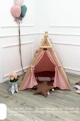 MORDESİGN Çocuk Oyun Çadırı, Kreş/Anaokulu Oyun Alanı, Ahşap Oyun Çadırı, Pencereli Ev Çadır, House Play Tent - 5