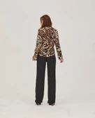 Astarsız Fermuarlı Bol Paça Pantolon - 4