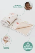 MORDESİGN Ortopedik Bebek Puset Minderi, Örtü, Çarşaf, Bebek Pikesi, Emzirme Önlüğü, 5'li Set, Animal Serisi - 4