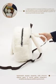 MORDESİGN Sevimli Tavşan Çocuk Sırt Çantası: Kreş/Anasınıfı İçin Peluş Kumaş Çanta, Morbunny Serisi - 3