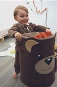 MORDESİGN Saklama Kutusu, Çamaşır/Oyuncak Düzenleyici, Kirli Sepeti, Morbear Serisi, Büyük Boy, Kapiçino - 3