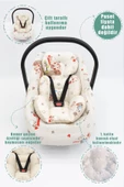 MORDESİGN Ortopedik Puset Minder, Çarşaf, Örtü, Pike Ve Anne Yanı Babynest Yatak 6'lı Set, Animal Serisi - 4