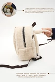 MORDESİGN Sevimli Tavşan Çocuk Sırt Çantası: Kreş/Anasınıfı İçin Peluş Kumaş Çanta, Morbunny Serisi - 3
