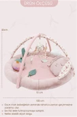 MORDESİGN Bebek Oyun Alanı, Tavşanlı Bebek Aktivite Matı, Güvenli ve Yumuşak Oyun Matı, Baby Gym Serisi, Pudra - 6