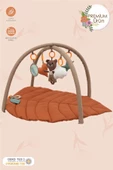 MORDESİGN Bebek Oyun Alanı,Ayı Bebek Aktivite Matı,Yaprak Oyun Matı, Bebek Egzersiz Set,Baby Gym Seri, Kiremit - 1
