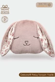 MORDESİGN Peluş Tavşan Yastık, Sevimli Tavşan Nakışlı Kırlent, Peluş Tavşan Oyuncak, Morbunny Seri - 1