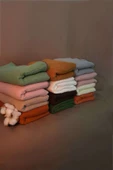 MORDESİGN %100 Pamuk 4 Katlı Müslin Bebek Battaniyesi, 100x120 cm Müslin Örtü, Yenidoğan Kundak, Soft Seri - 4