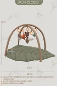 MORDESİGN Bebek Oyun Alanı,Ayı Bebek Aktivite Matı,Yaprak Oyun Matı, Bebek Egzersiz Set,Baby Gym Seri, Haki - 4