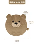 MORDESİGN Bebek/Çocuk Oyun Halısı, Yenidoğan Emekleme Pedi, Aktivite Oyun Matı, Peluş Kumaş, Morbear Serisi - 2
