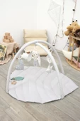 MORDESİGN Bebek Oyun Alanı, Tavşan Bebek Aktivite Matı, Yaprak Tasarım Oyun Matı, Baby Gym Serisi, Gri - 2