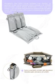 MORDESİGN Bebek Bakım Çanta Organizeri, 12 Cepli Çok Amaçlı Düzenleyici, Bag Organizer Serisi, Medium - 2