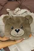 MORDESİGN Peluş Ayı Yastık, Sevimli Ayı Nakışlı Kırlent, Peluş Ayı Oyuncak, Bebek Yastık, Morbear Serisi - 6