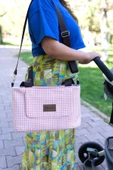 MORDESİGN Bebek Arabası Organizer Çanta, Omuz Akılı , Anne Bebek Bakım Çantası, Su Geçirmez, Gingham Serisi - 4