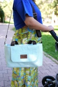 MORDESİGN Bebek Arabası Organizer Çanta, Omuz Akılı , Anne Bebek Bakım Çantası, Su Geçirmez, Gingham Serisi - 3