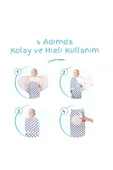 SEVİ BEBE Mommyslab Mağaza 0 -3 Ay Desenli Yeni Sezon Kundak %100 Pamuk - Yeni - 3