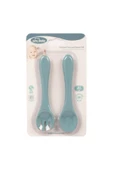 SEVİ BEBE Silikon Çatal ve Kaşık Seti Gri - 3