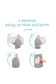 SEVİ BEBE 0 -3 AY Desenli Yeni Sezon Kundak %100 Pamuk - YENİ - 3