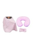 Sevi Bebe Minderi Önlüğü Seti Art-75 Pembe-Yıldız - 1