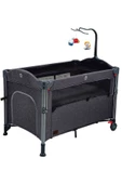 BABY2GO Venedik Anne Yanı Oyun Parkı & Beşik 70x110 Cm Siyah - 1