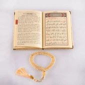 Şantuk Çantalı Tesbih + Yasin Hediye Seti (Çanta Boy, ElifVav, Raşel, Gold) - 2