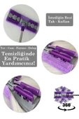 QASULYedek Mikrofiber Bezli Mandallı Mop, Sıkıştırmalı, Uzayabilir Teleskopik Saplı, 360 Derece Dönebilir Zemin ve Duvar Temizlik - 2