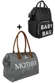 Bye Bye Mother Bag Anne Bebek Bakım Omuz Çantası Silver Anne Bebek Bakım Sırt Çantası - 2