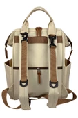 Stylo Monaco Baby Bag Baskılı Anne Bebek Bakım Sırt Çantası - Bej - 3