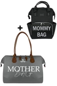 Bye Bye Anne Bebek Bakım Omuz Çantası Silver Anne Bebek Bakım Sırt Çantası - 1