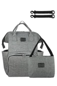 Stylo Star Anne Bebek Bakım Sırt Çantası Termos Çanta - Gri - 1