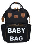 Stylo Monaco Baby Bag Baskılı Anne Bebek Bakım Sırt Çantası - Beyaz Baskı thumbnail 1