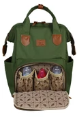 Stylo Monaco Baby Bag Baskılı Anne Bebek Bakım Sırt Çantası - Haki - 3